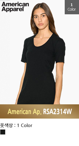 아메리칸어페럴 30수 여성 티셔츠 드레스 RSA2314W ( American Apparel 146g) SLIM USA FIT