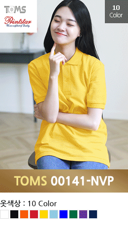 [톰스 TOMS ] 23수 베이직 폴로셔츠 반팔 (프린트스타 00141-NVP) 