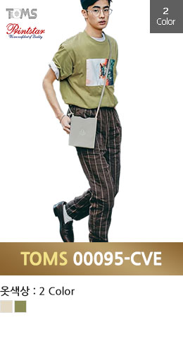 [톰스 TOMS] 17수 베이직 라운드 티셔츠 반팔 (프린트스타 00095-CVE) 